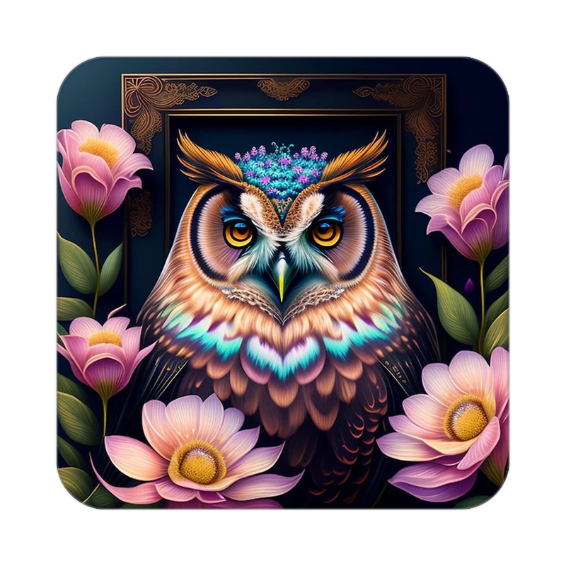 زیر لیوانی کاکتی طرح گل مدل mp18260