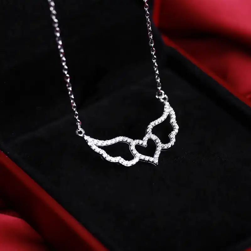 گردنبند نقره زنانه جی تی ای مدل بال فرشته