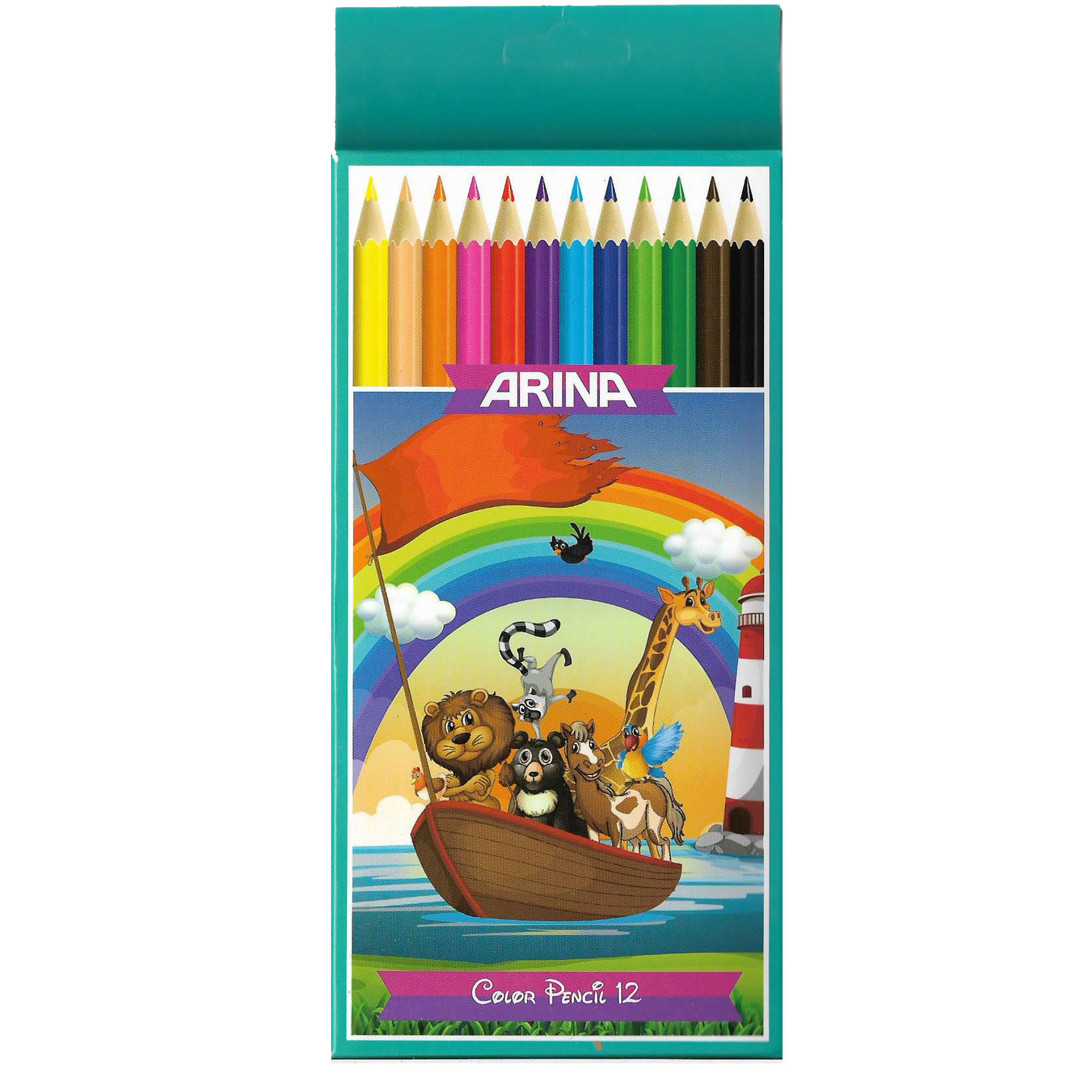 مداد رنگی 12 رنگ ارینا مدل ARI1