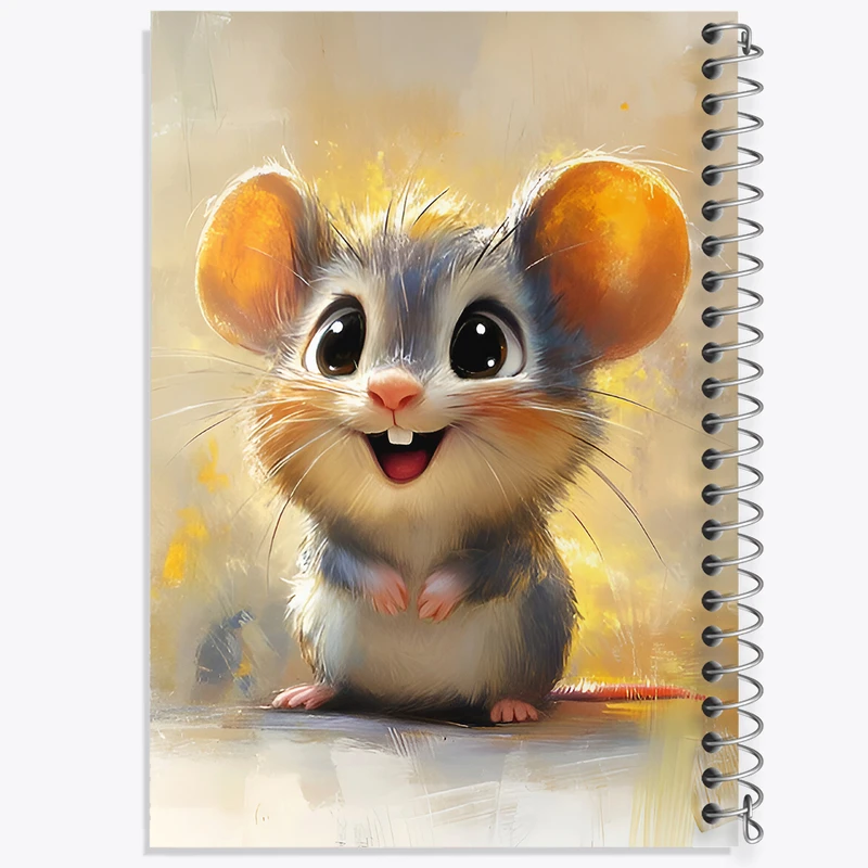 دفتر شطرنجی 50 برگ خندالو طرح موش کیوت کد F6619