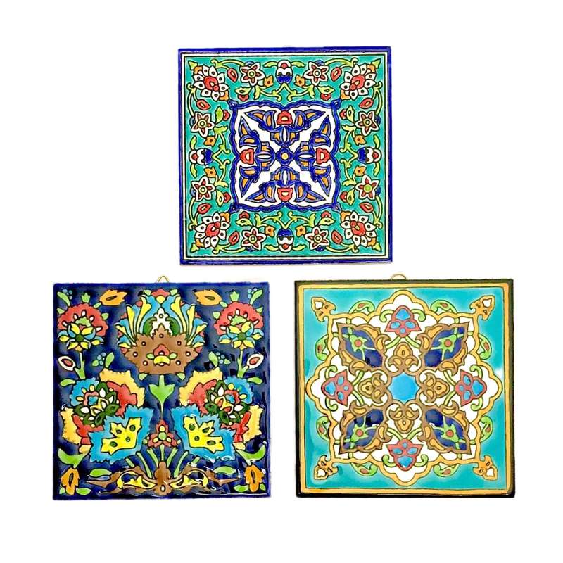 دیوارکوب طرح کاشی کد a1 مجموعه 3 عددی