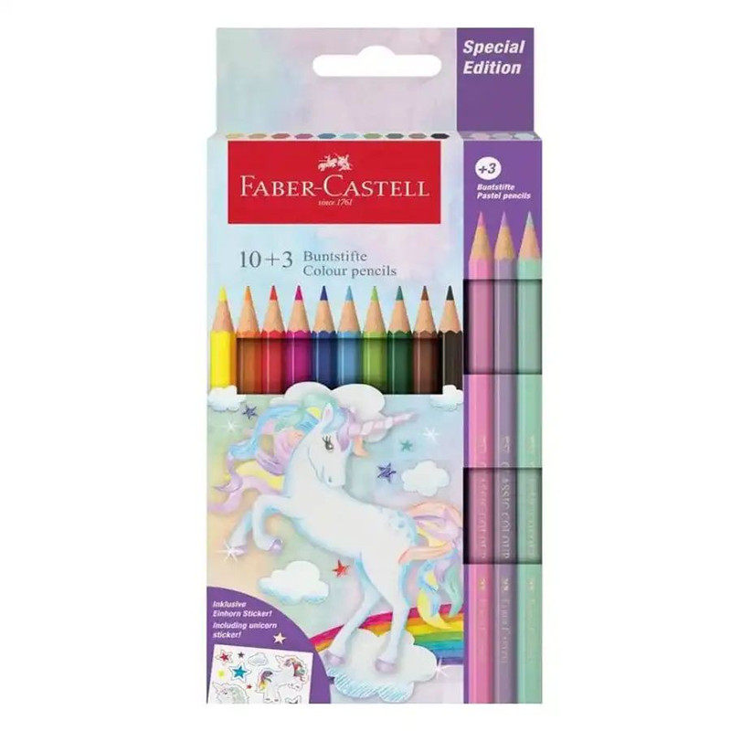 مداد رنگی 13 رنگ فابر کاستل مدل اسب تک شاخ