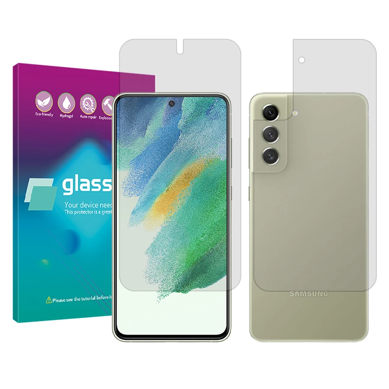 محافظ صفحه نمایش شفاف گلس پرو مدل Resistant مناسب برای گوشی موبایل سامسونگ Galaxy S21 FE 5G به همراه محافظ پشت گوشی