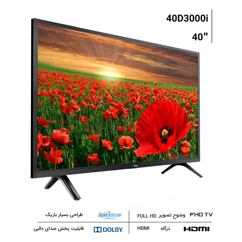 تلویزیون ال ای دی تی سی ال مدل 40D3000i سایز 40 اینچ
