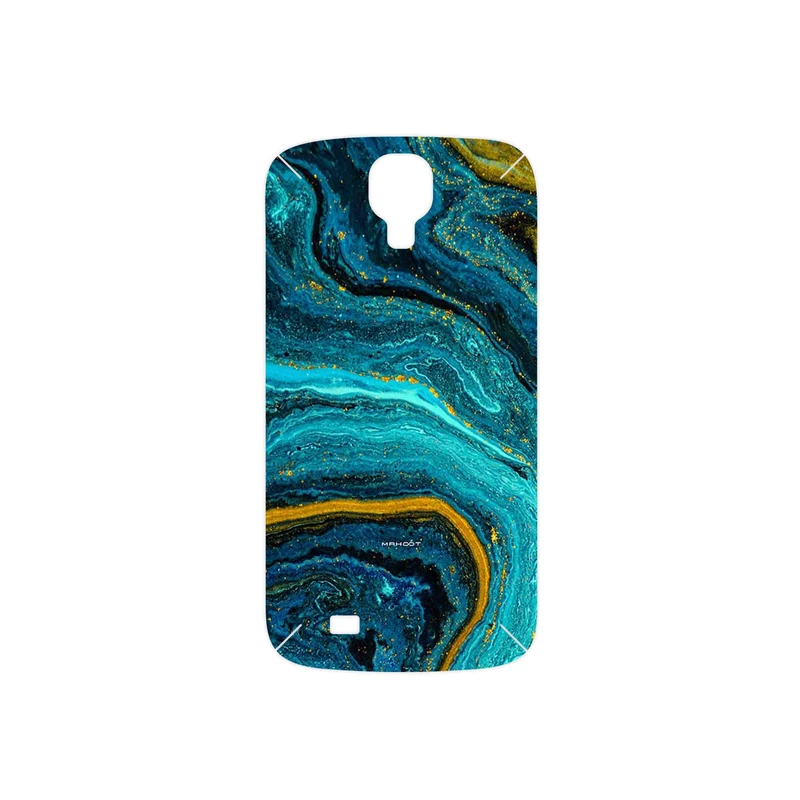 برچسب پوششی ماهوت مدل Turquoise marblewith golden streaks مناسب برای گوشی موبایل سامسونگ Galaxy S4