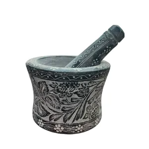 هاون سنگی مدل قلم زنی