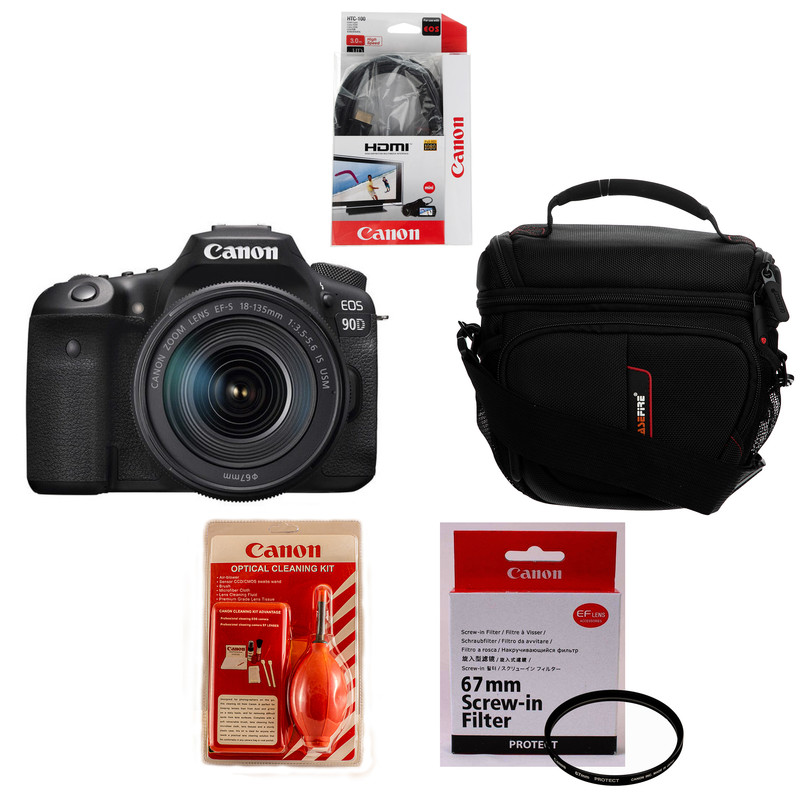 دوربین دیجیتال کانن مدل EOS 90D به همراه لنز 135-18 میلی‌متر IS USM