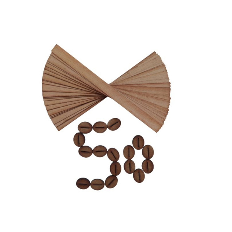 فیتیله چوبی شمع مدل f50 بسته 50 عددی