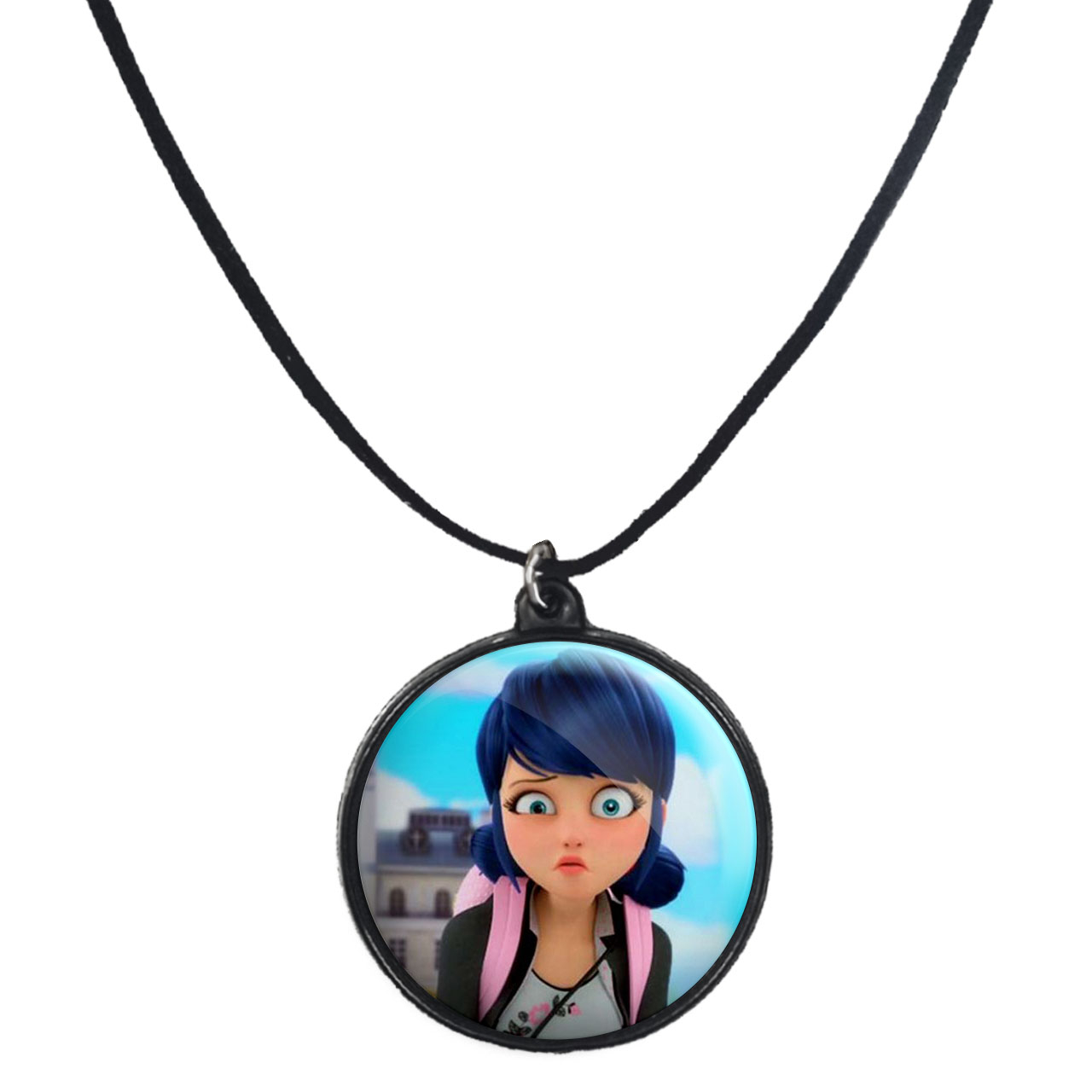 گردنبند پرمانه طرح کفشدوزکی کد pmb.2004 مدل دو طرفه