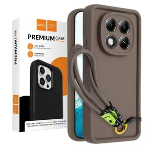 Hocco PufferSilicon Case For Xiaomi Redmi Note 14 Pro Plus With Strap