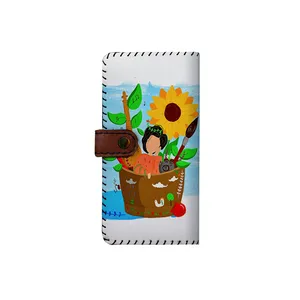 کیف پول چرمی ترمه طراحان ایده مدل بنددار هنرمند کد snm023