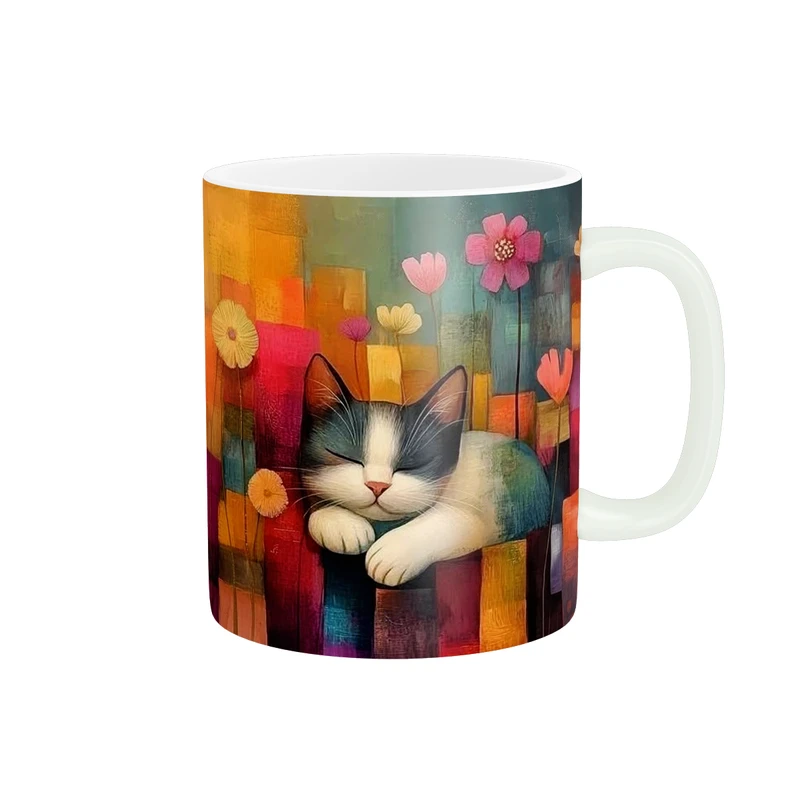 ماگ پاد آفرین طرح گربه کد 4759