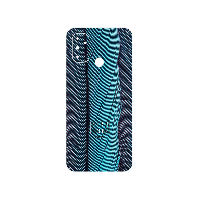 برچسب پوششی ماهوت مدل Turquoise feathers مناسب برای گوشی موبایل وان پلاس Nord N100