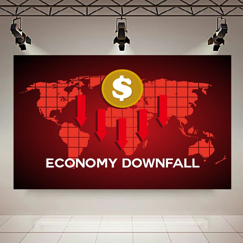  پوستر طرح سقوط اقتصاد مدل بحران کد AR3058368