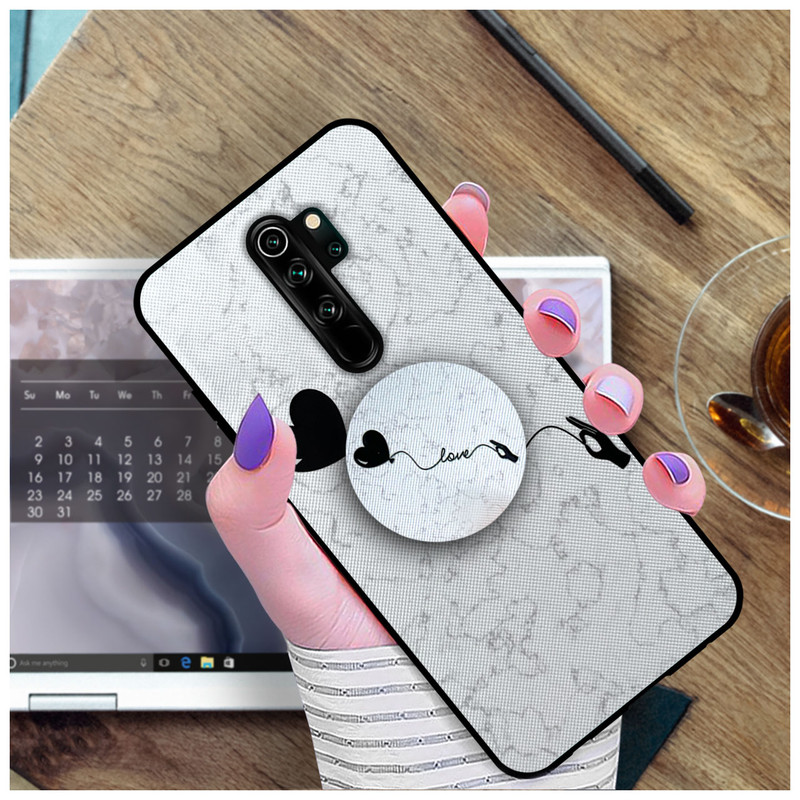 کاور دکین مدل Rikki طرح Love مناسب برای گوشی موبایل شیائومی Redmi Note 8 Pro به همراه پایه نگهدارنده
