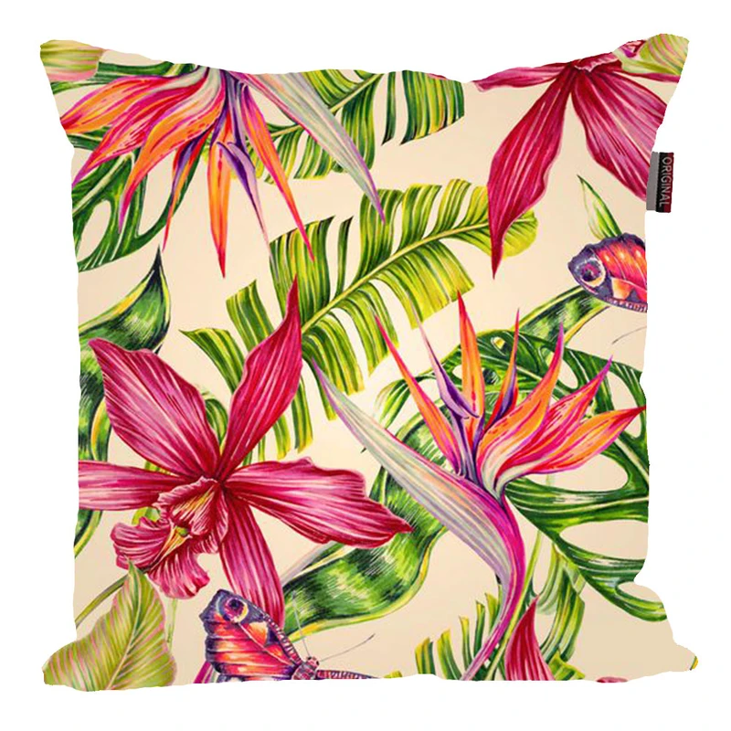 کوسن ناریکو مدل گل و گیاه طرح برگ کد 02215