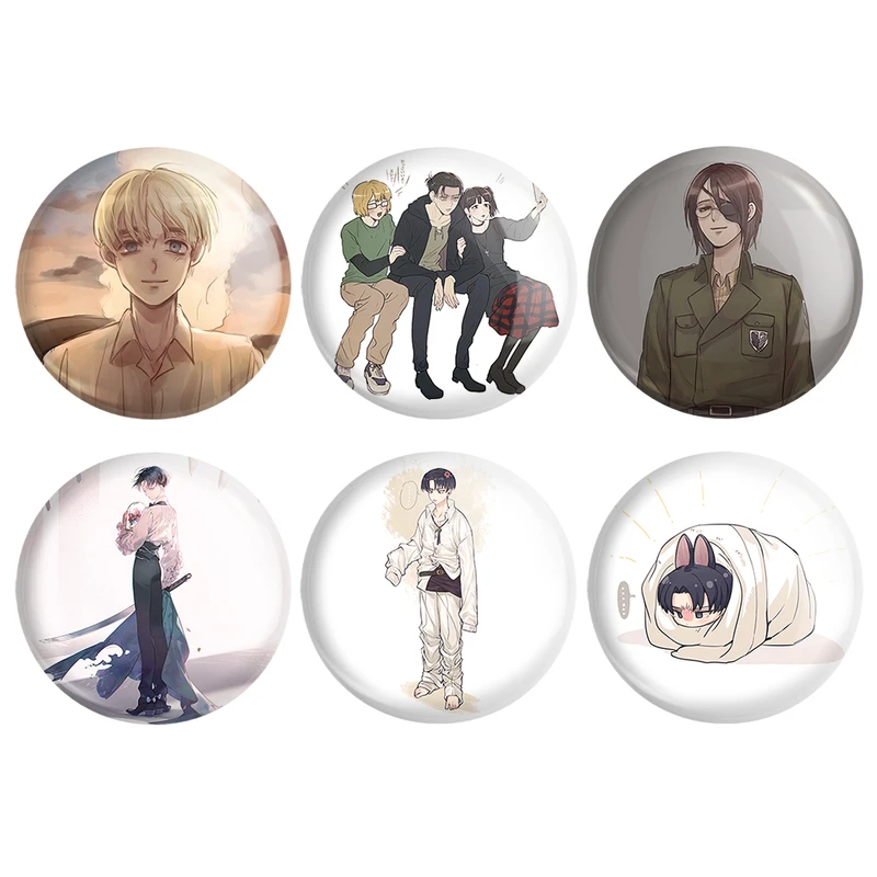 مگنت خندالو طرح انیمه اتک آن تایتان Attack on Titan کد 1052A مجموعه 6 عددی