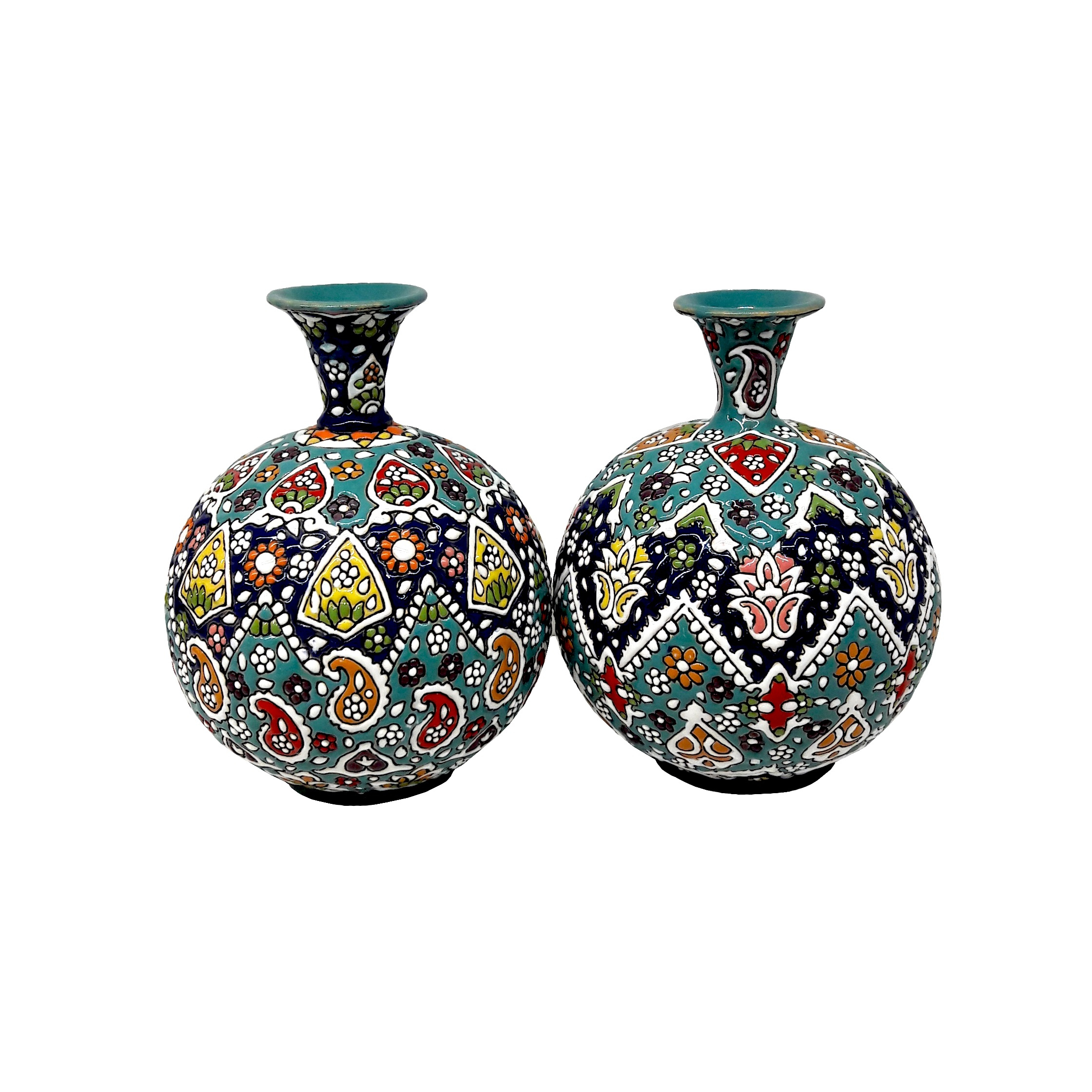 گلدان میناکاری کد D2 مجموعه ی 2 عددی