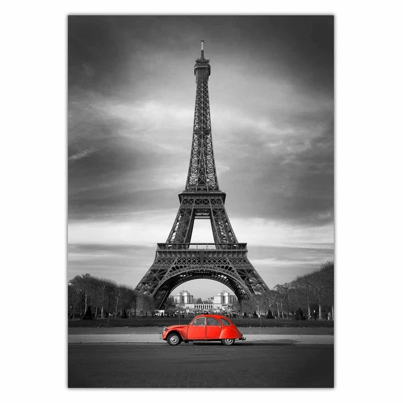 تابلو شاسی ونسونی طرح Vintage Eiffel سایز 70 × 50