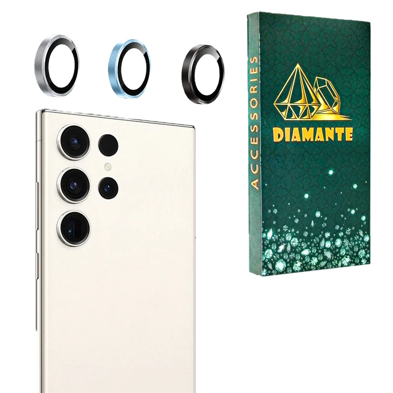 محافظ لنز دوربین فلزی دیامانته مدل Lenz Gn مناسب برای گوشی موبایل سامسونگ Galaxy S23 Ultra