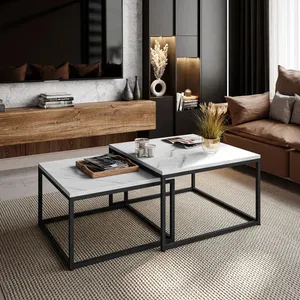 میز جلومبلی دیزم مدل  CO_H100_80_SW بسته 2 عددی