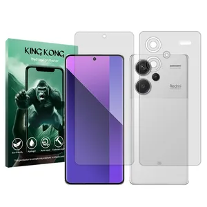 King Kong Tough model transparent screen protector suitable for Xiaomi Redmi Note 13 Pro Plus mobile phone along with the back protector