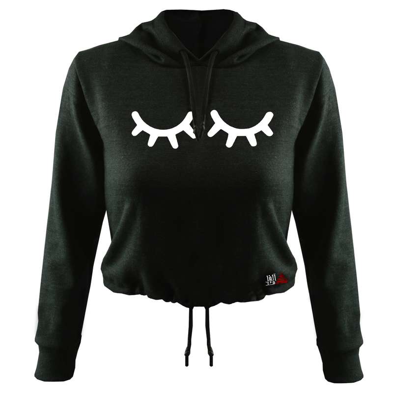 هودی زنانه مدل چشم کد T16 رنگ نوک مدادی