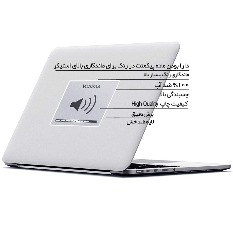 استیکر لپ تاپ ماسا دیزاین طرح صدا مدل STK1139