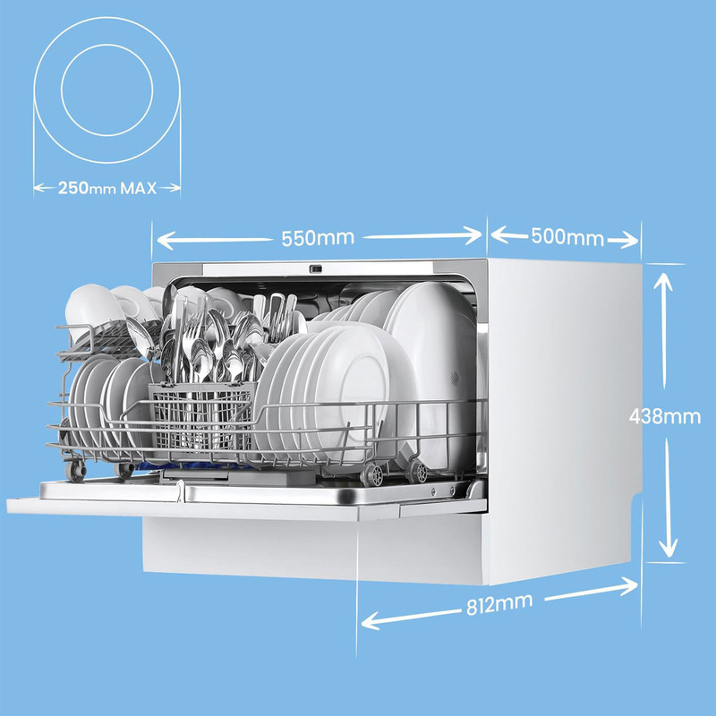 ماشین ظرفشویی 6 نفره کامفی مدل CTD-602-W