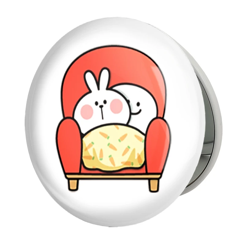 آینه جیبی خندالو طرح عاشقانه مدل تاشو کد 5922 