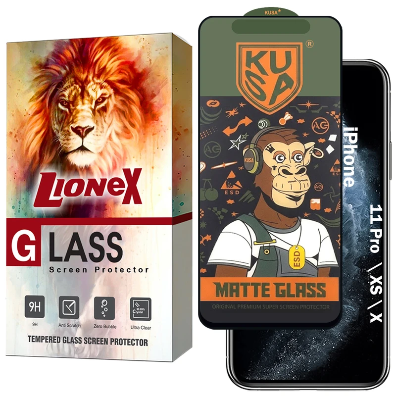 محافظ صفحه نمایش لایونکس مدل GKUSAL مناسب برای گوشی موبایل اپل iPhone 11 Pro / iPhone Xs / iPhone X