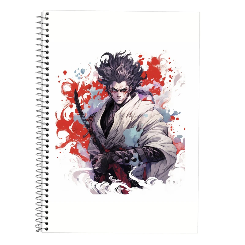 دفتر زبان 50 برگ مدوپد مدل دوخط طرح Demon Slayer کد DF10460