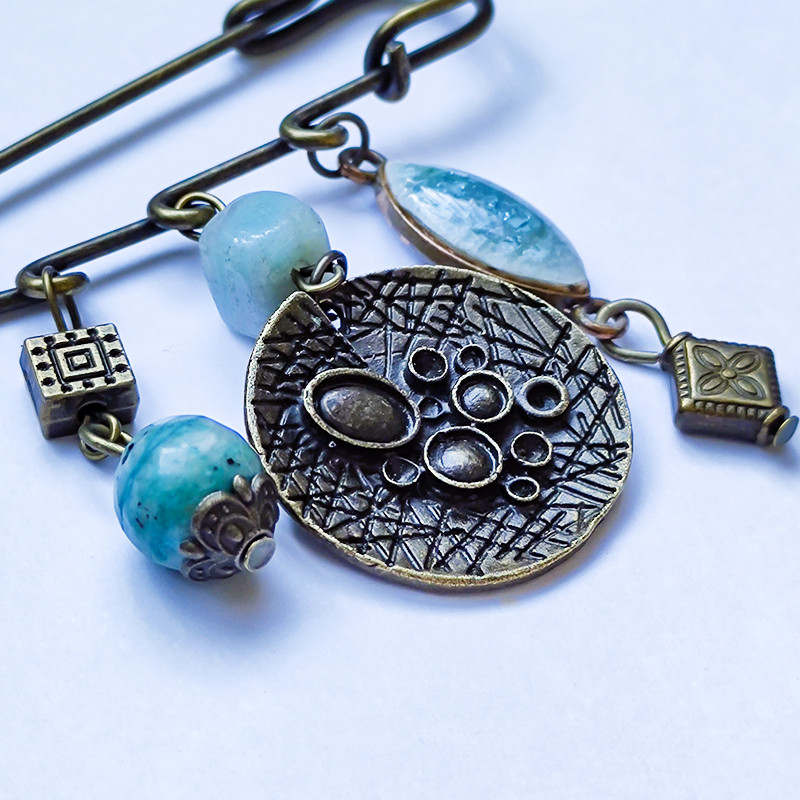 سنجاق سینه زنانه مدل اقیانوس