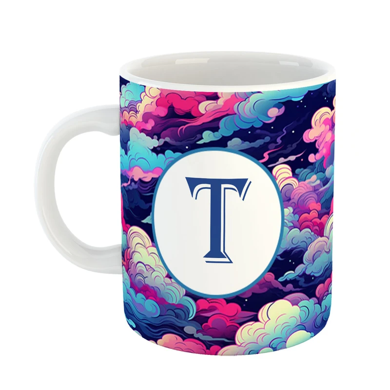 ماگ پاد افرین مدل فانتزی طرح حرف T کد 15