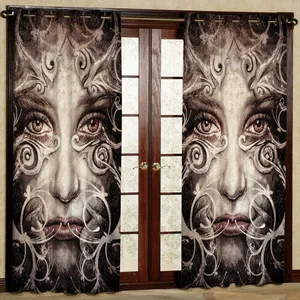 پرده مدل چهره هازان پانچی کد 2210 سایز 140x200 سانتی متر