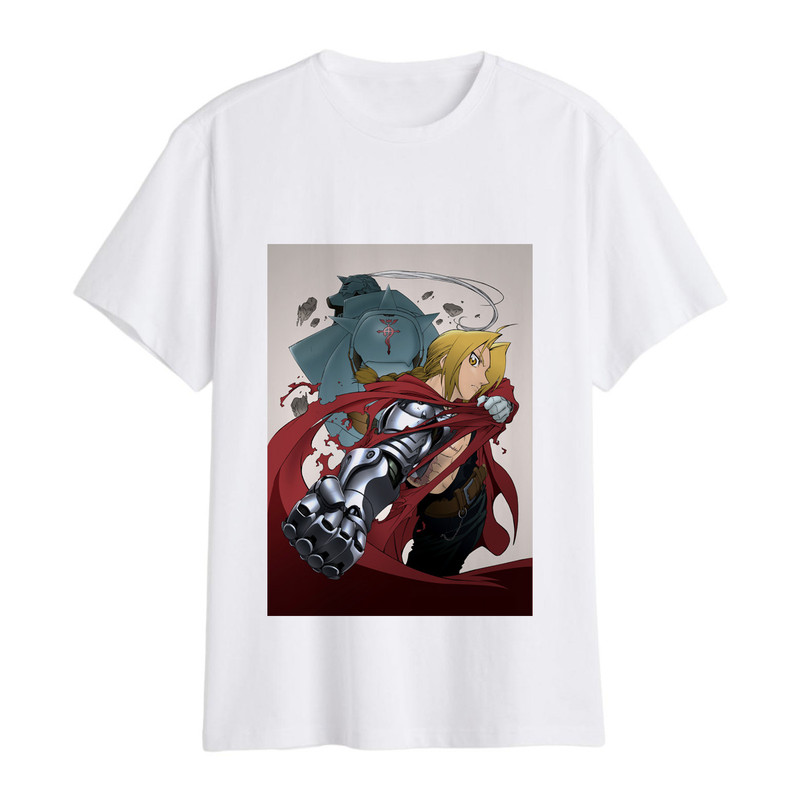 تی شرت آستین کوتاه مردانه مدل انیمه کیمیاگر تمام فلزی کد m 04 fullmetal alchemist