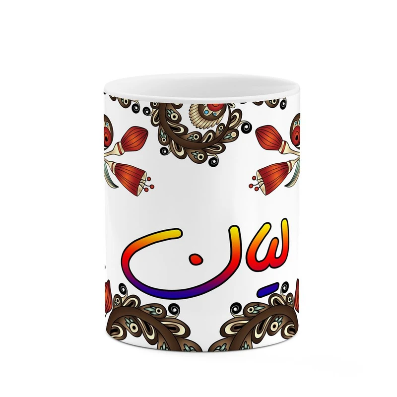 ماگ کاکتی مدل اسم لیان طرح سنتی گل و بته کد mgh46920