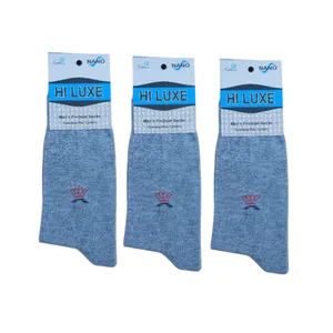 جوراب ساق بلند مردانه مدل نانو نخی بسته 3 عددی