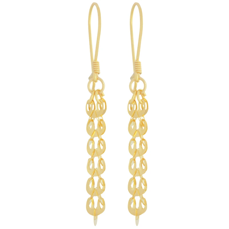 گوشواره طلا 18 عیار زنانه طلای مستجابی مدل لیرز کات کد 407