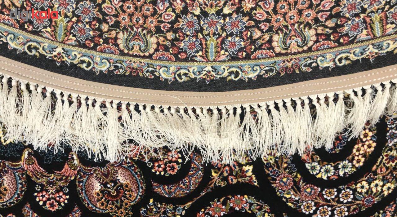 فرش ماشینی توس مشهد طرح پارمیدا دایره زمینه سرمه ای