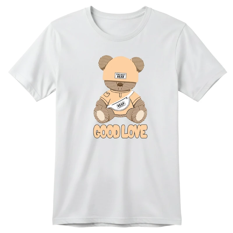 تی‌شرت آستین کوتاه بچگانه مدل خرس کد v49 