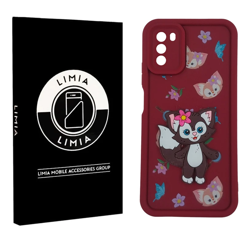کاور لیمیا مدل سولید لنزدار طرح عروسکی برجسته مناسب برای گوشی موبایل شیائومی Poco M3