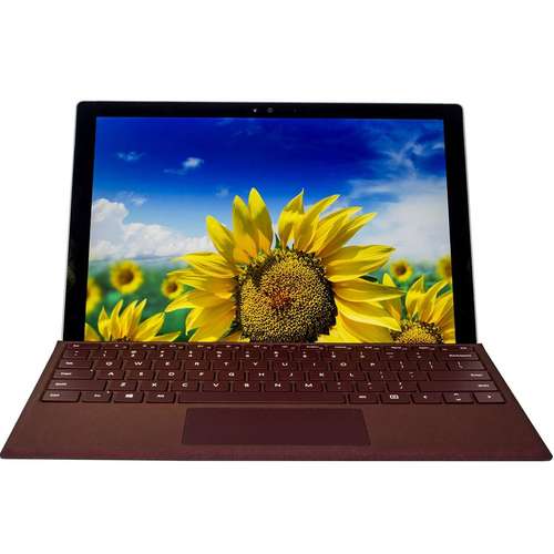 تبلت مایکروسافت مدل Surface Pro 2017 - A به همراه کیبورد Burgundy Signature Type Cover - ظرفیت 128 گیگابایت