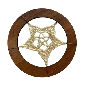 دیوارکوب بافتنی مدل گل خشت ریز