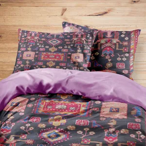 سرویس روتختی مدوپد طرح فرش بروجرد حیواندار مدل C-brojerd04 یک نفره 4 تکه