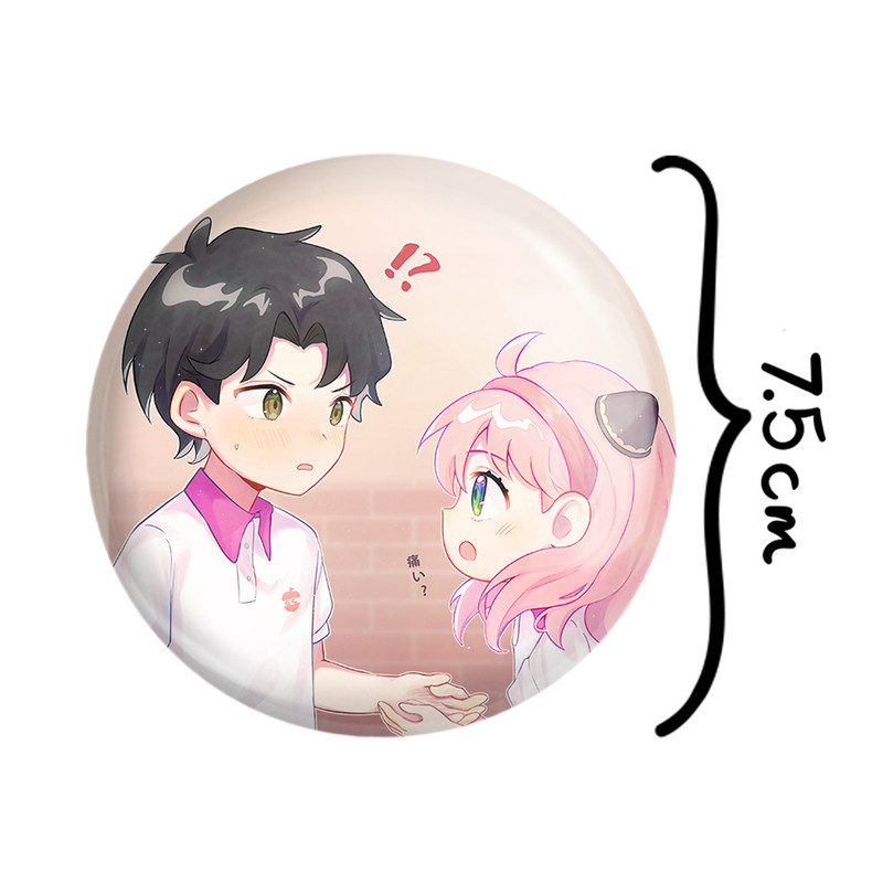 آینه جیبی خندالو طرح انیا فورجر و دامیان دزموند انیمه اسپای ایکس فمیلی Spy x Family مدل تاشو کد 17729