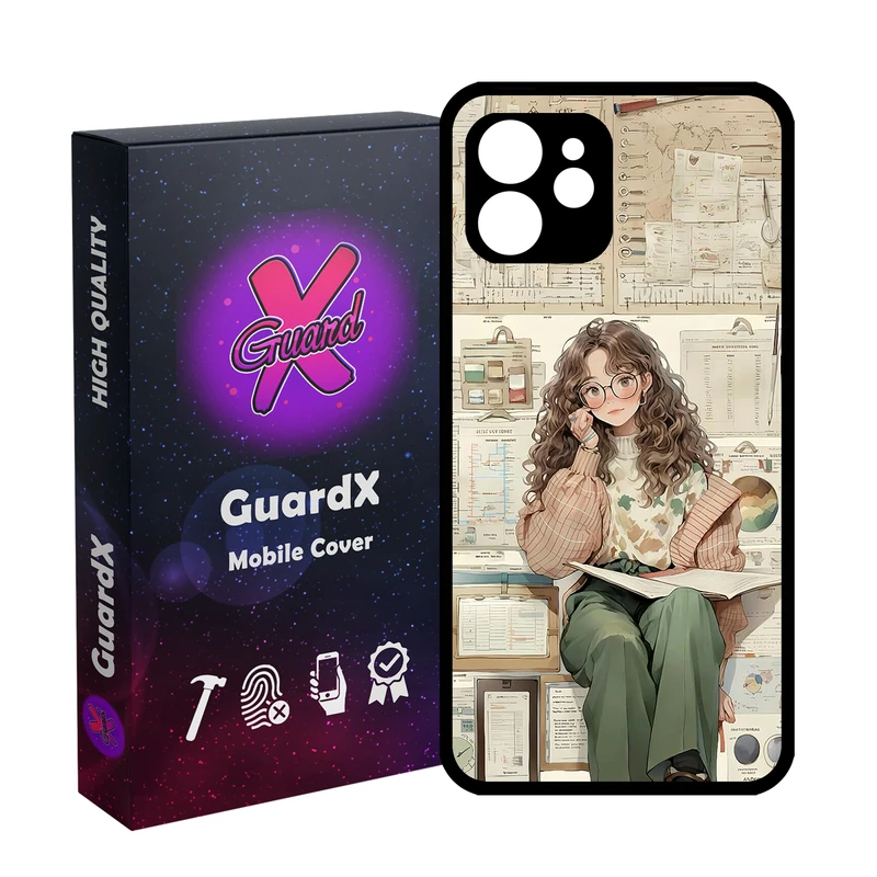 کاور گارد ایکس طرح دخترانه مدل Glass10718 مناسب برای گوشی موبایل اپل iPhone 12