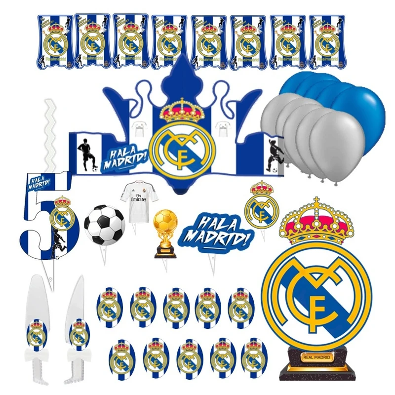 مجموعه 38 عددی تم تولد مدل فوتبالی طرح رئال مادرید کد 05