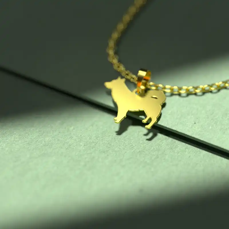 گردنبند طلا 18 عیار زنانه مدوپد مدل سگ کد J3-1-1182