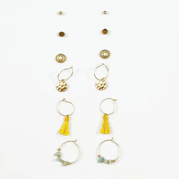 گوشواره زنانه اکسسورایز مدل XD3222 مجموعه 6 عددی